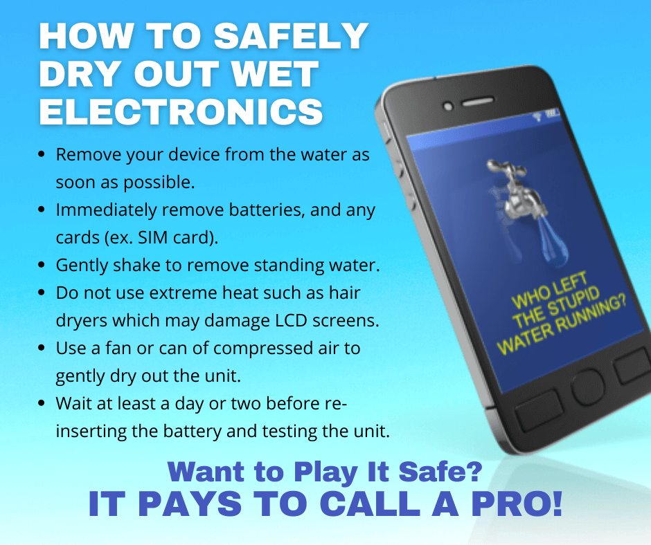 Ames IA - How to Safely Dry Out Wet Electronics