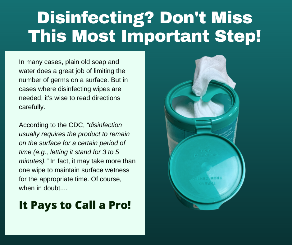 Chicopee MA - Most Important Disinfecting Step