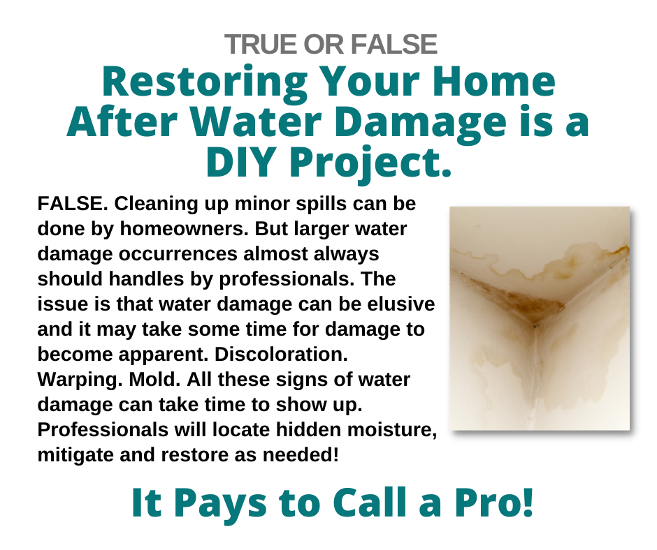 Pleasanton CA - Is Water Damage Restoration a DIY Project?