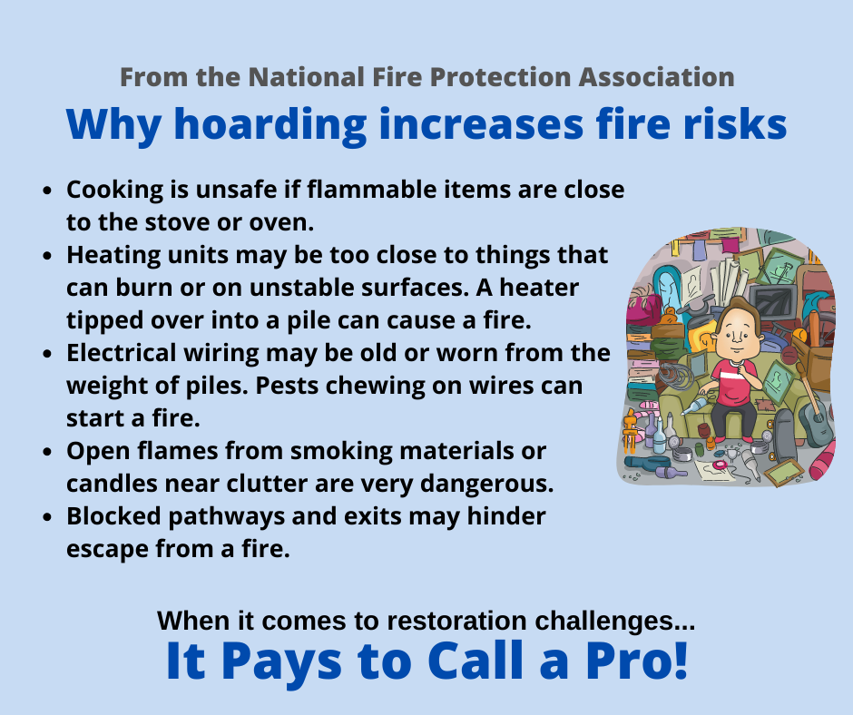 Naperville & Schaumburg IL – Hoarding Increases Fire Risk
