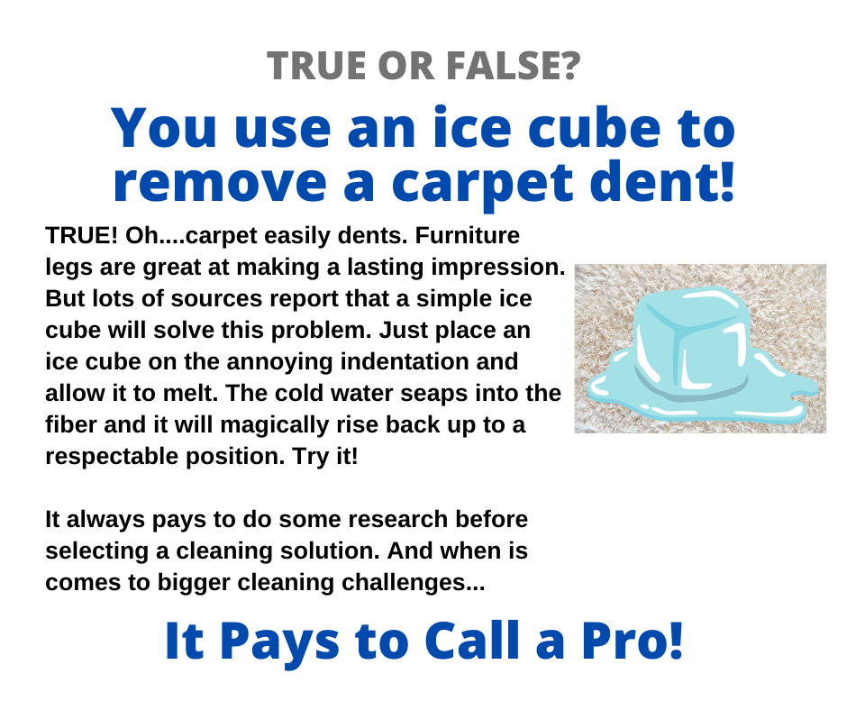 Long Island NY - Can You Use an Ice Cube to Remove a Carpet Dent?