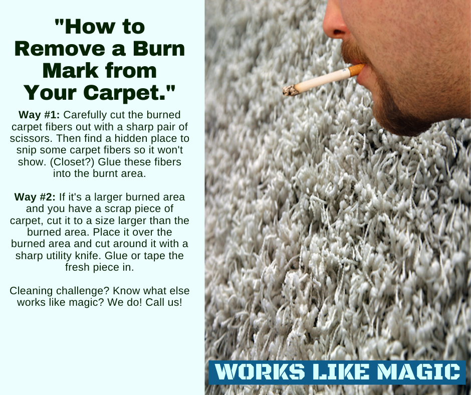 Shorewood IL - Removing Burn Marks from Carpet